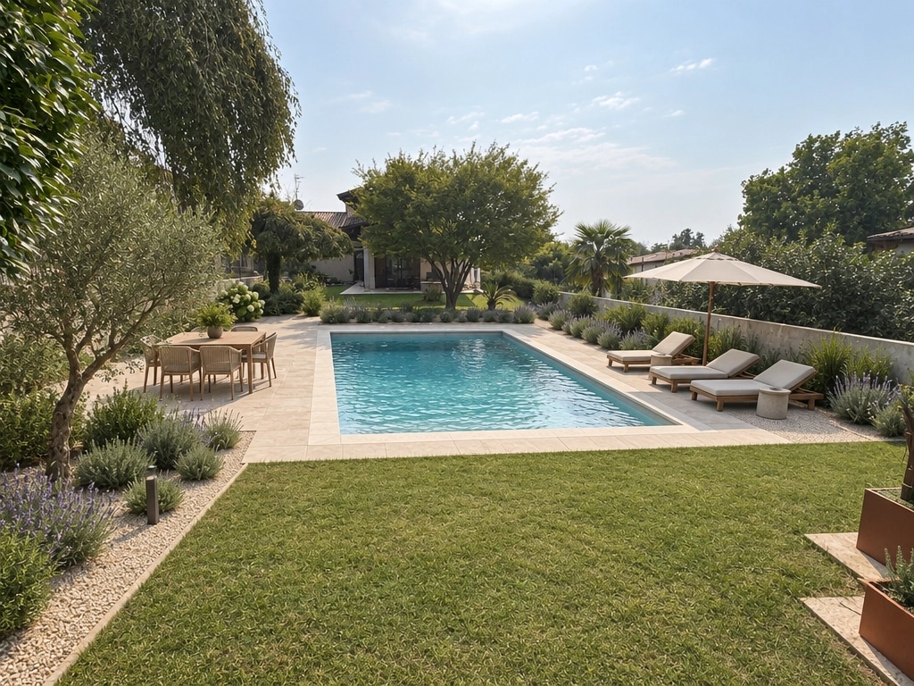 Landscape design in Minimalist Yard style — Yard by GenRoom AI