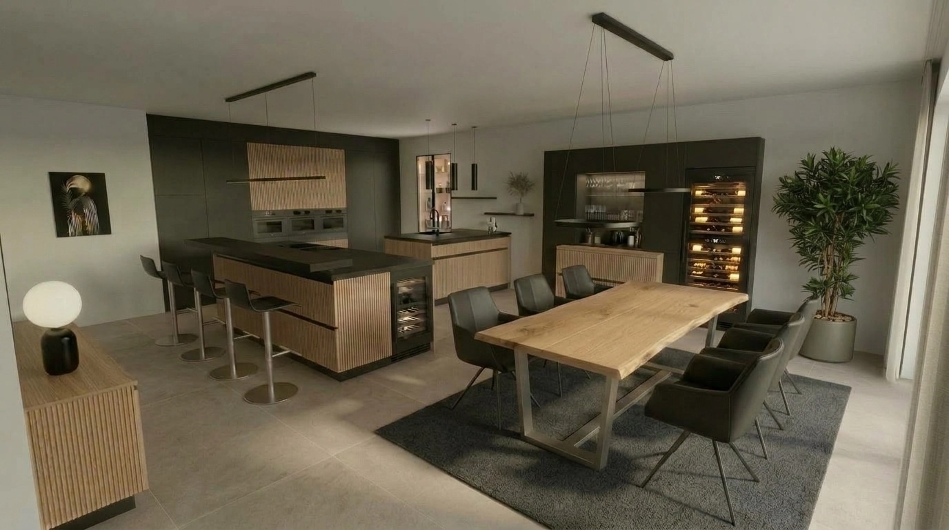 Kitchen interior in no_style style — photo by GenRoom AI