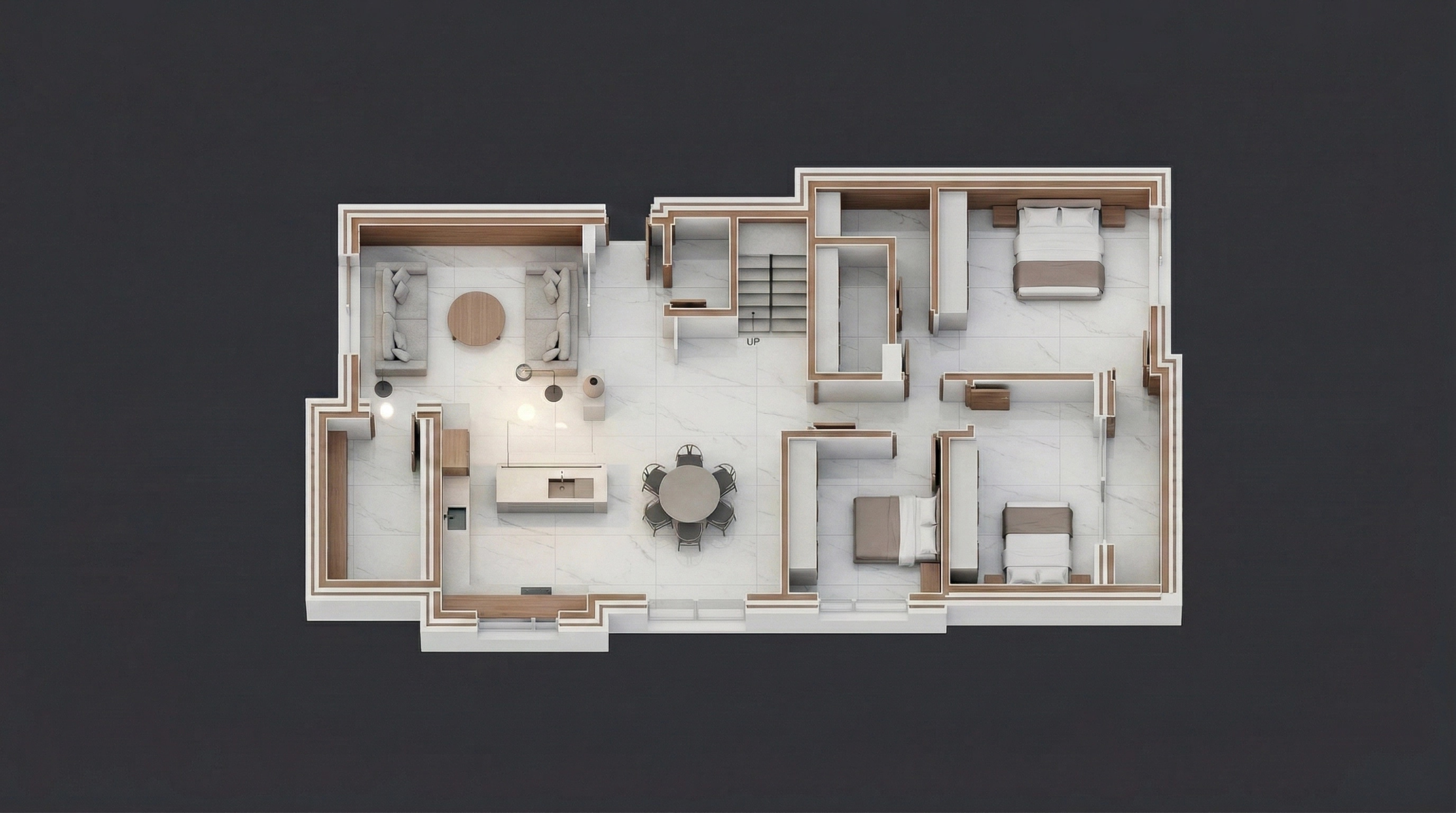 Interior design in Minimalism style — Living Room by GenRoom AI