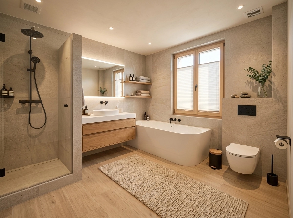 Interior design in Scandinavian style — Bathroom by GenRoom AI