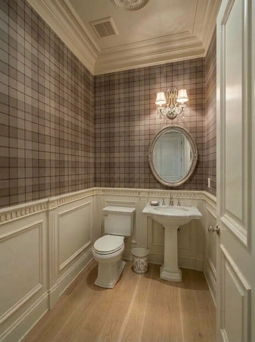 Bathroom interior in Neoclassic style — photo by GenRoom AI