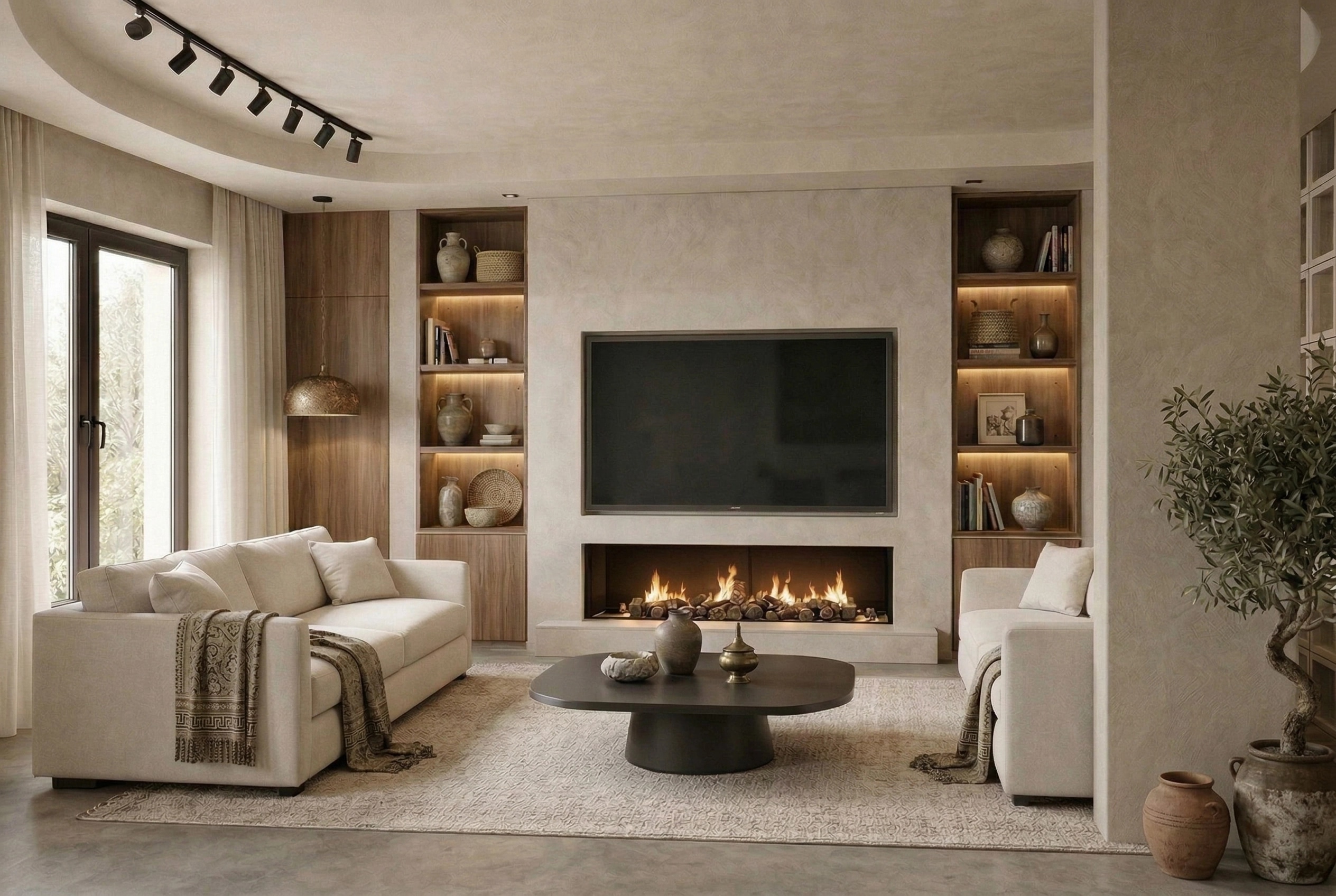 Interior design in Mediterranean style — Living Room by GenRoom AI