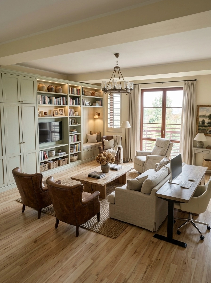 Modern Farmhouse Living Room design — interior photo by GenRoom AI