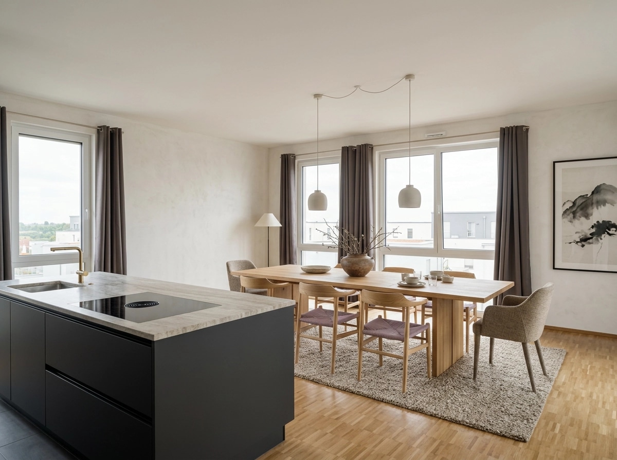 Interior design in Japandi style — dining_room by GenRoom AI
