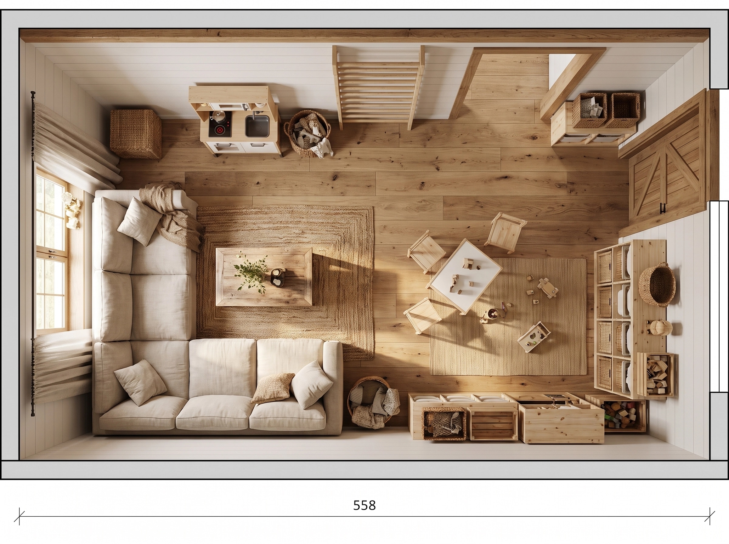 Modern Farmhouse Living Room design — interior photo by GenRoom AI