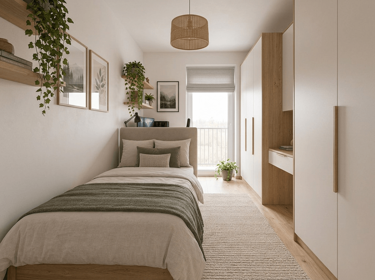 التصميم الداخلي بنمط Scandinavian — غرفة النوم من GenRoom AI