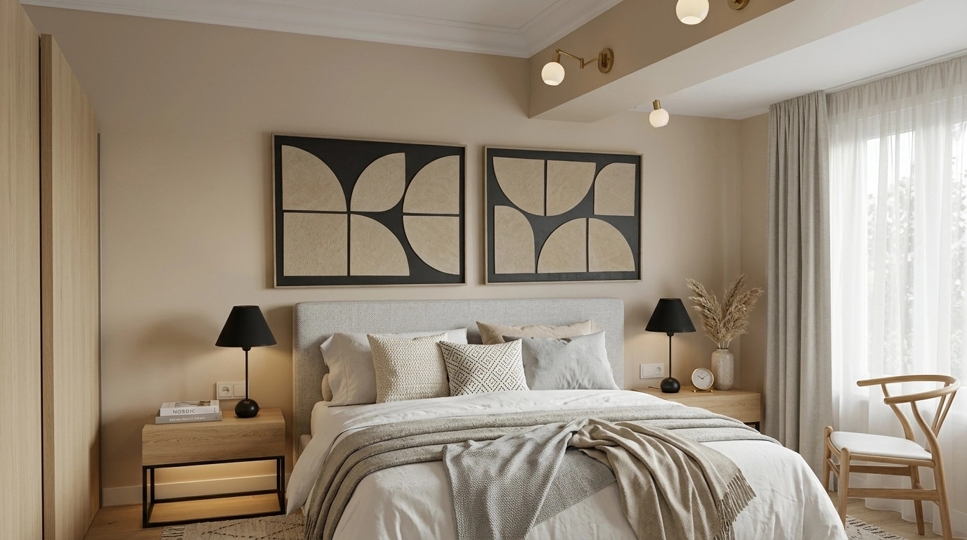 Scandinavian Bedroom design — interior photo by GenRoom AI
