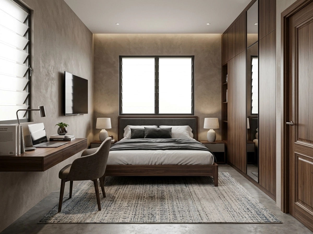 Contemporary Bedroom design — interior photo by GenRoom AI