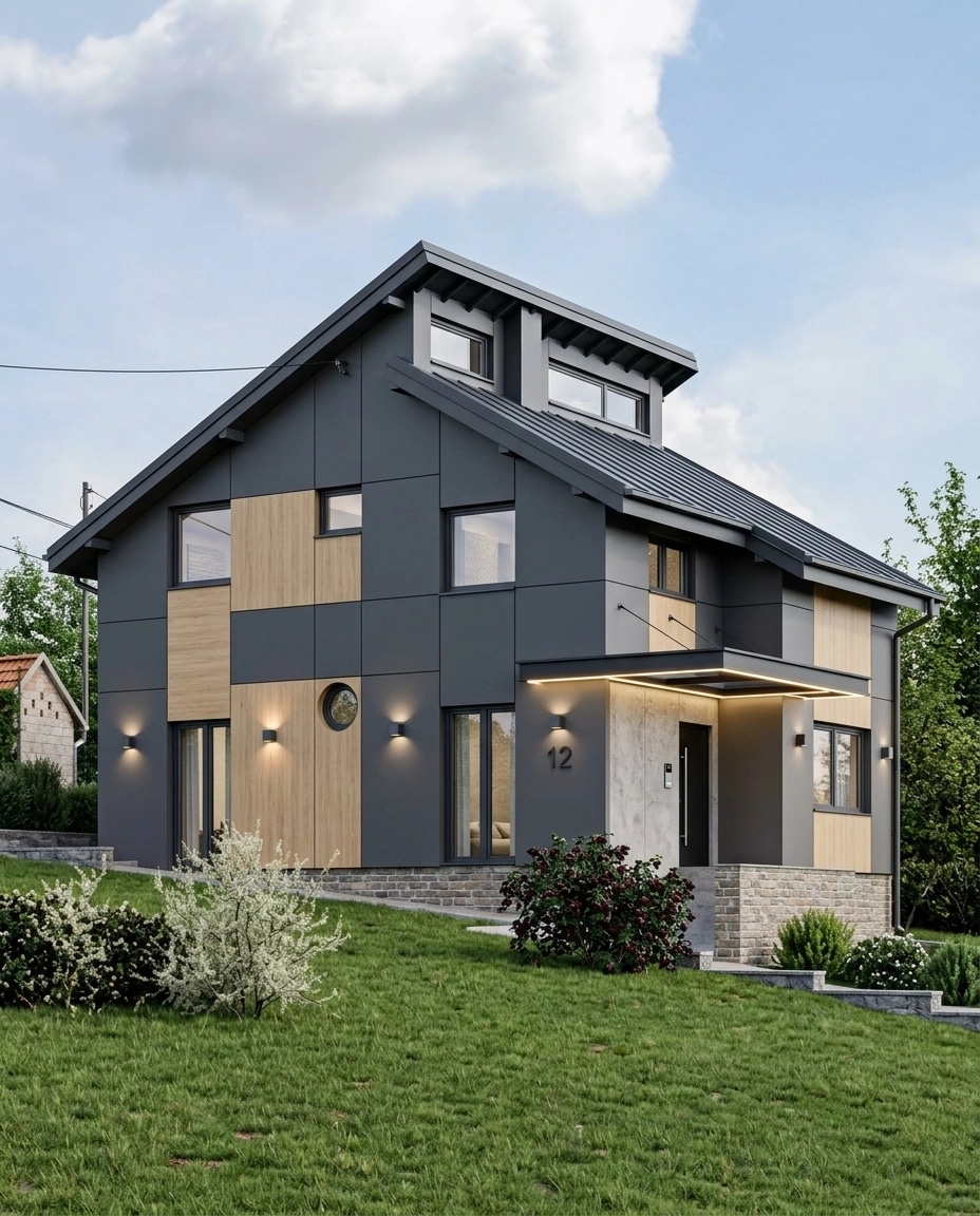 Facade design in German Modernist Facade style — Facade by GenRoom AI