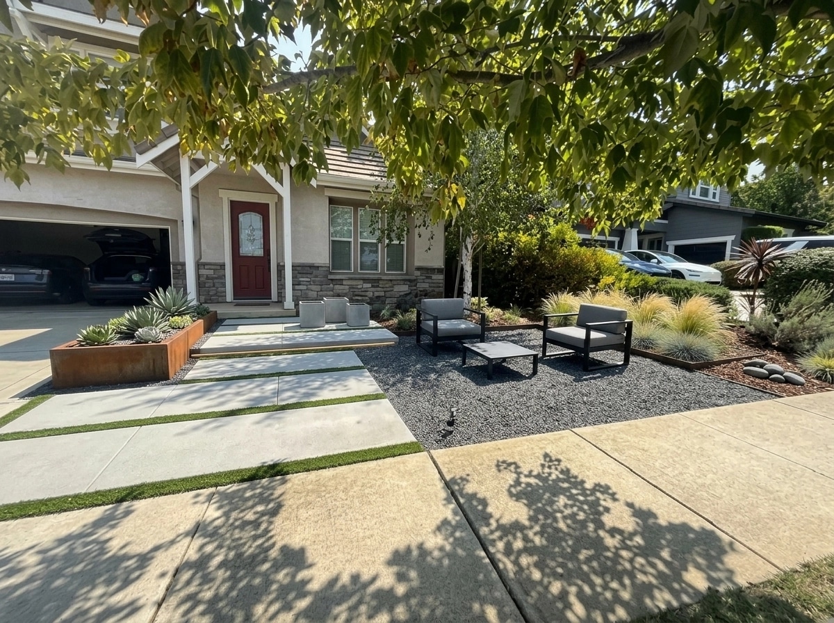 Landscape design in Minimalist Yard style — Yard by GenRoom AI