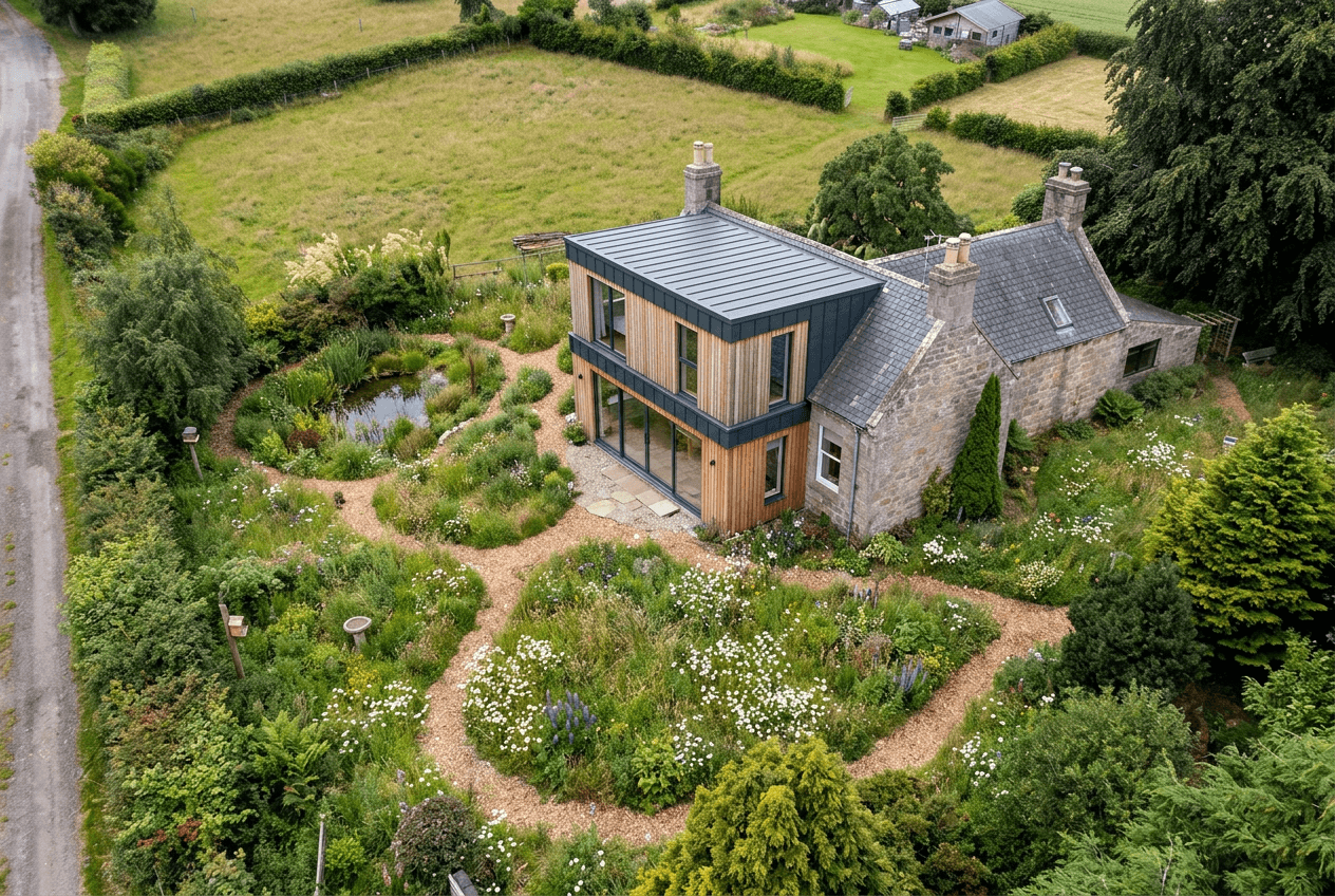 Landscape design in Eco Natural Garden style — Yard by GenRoom AI