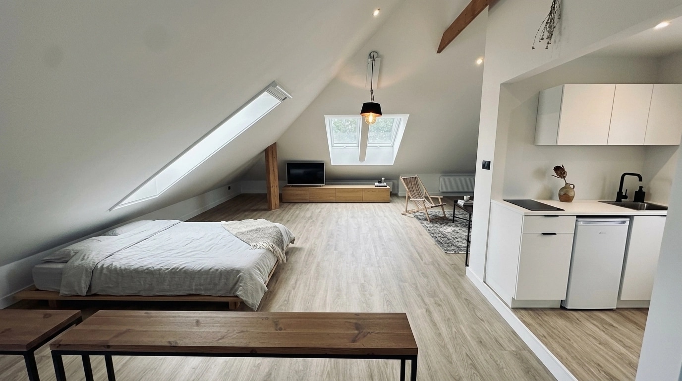 Interior design in Scandinavian style — studio by GenRoom AI