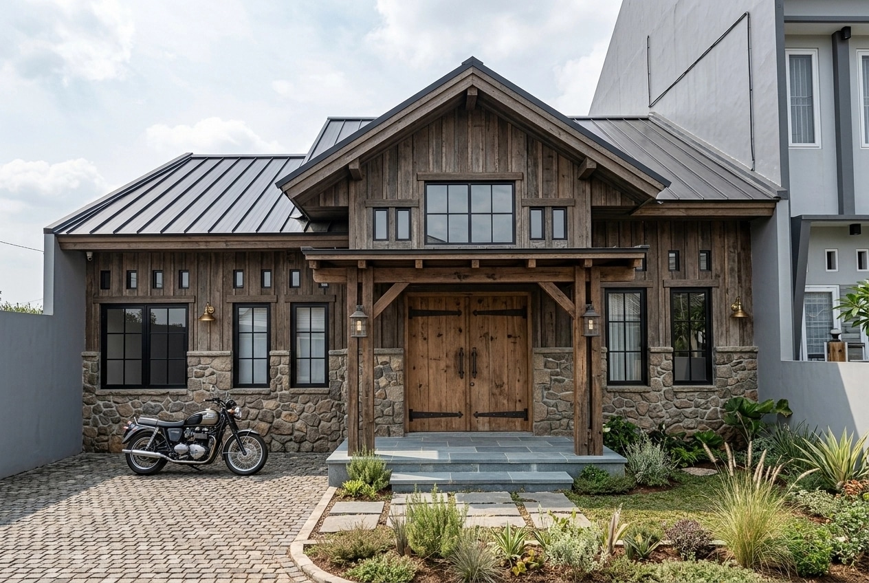 Facade design in Barnhouse Facade style — Facade by GenRoom AI