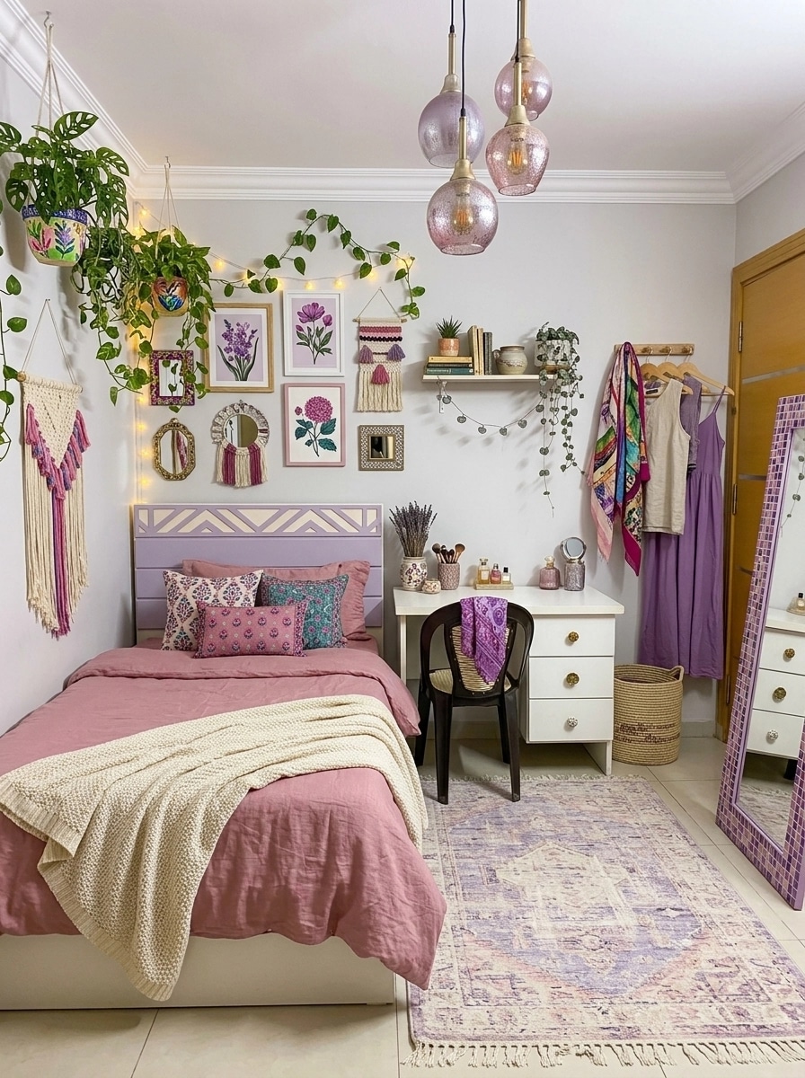 Bohemian Bedroom design — interior photo by GenRoom AI