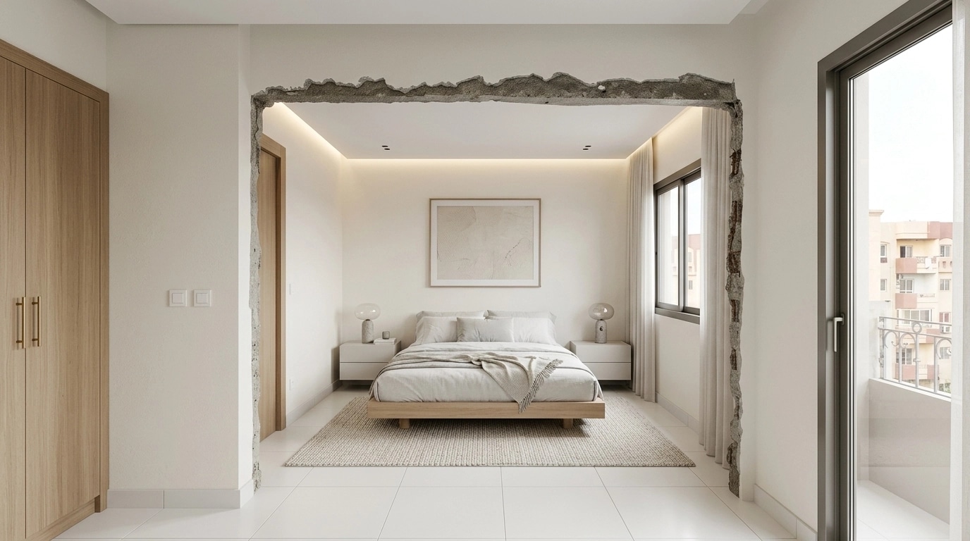 Minimalism Bedroom design — interior photo by GenRoom AI