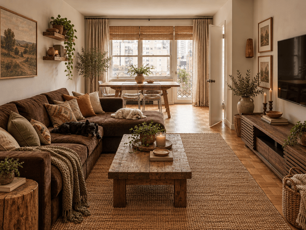 Interior design in Rustic style — Living Room by GenRoom AI
