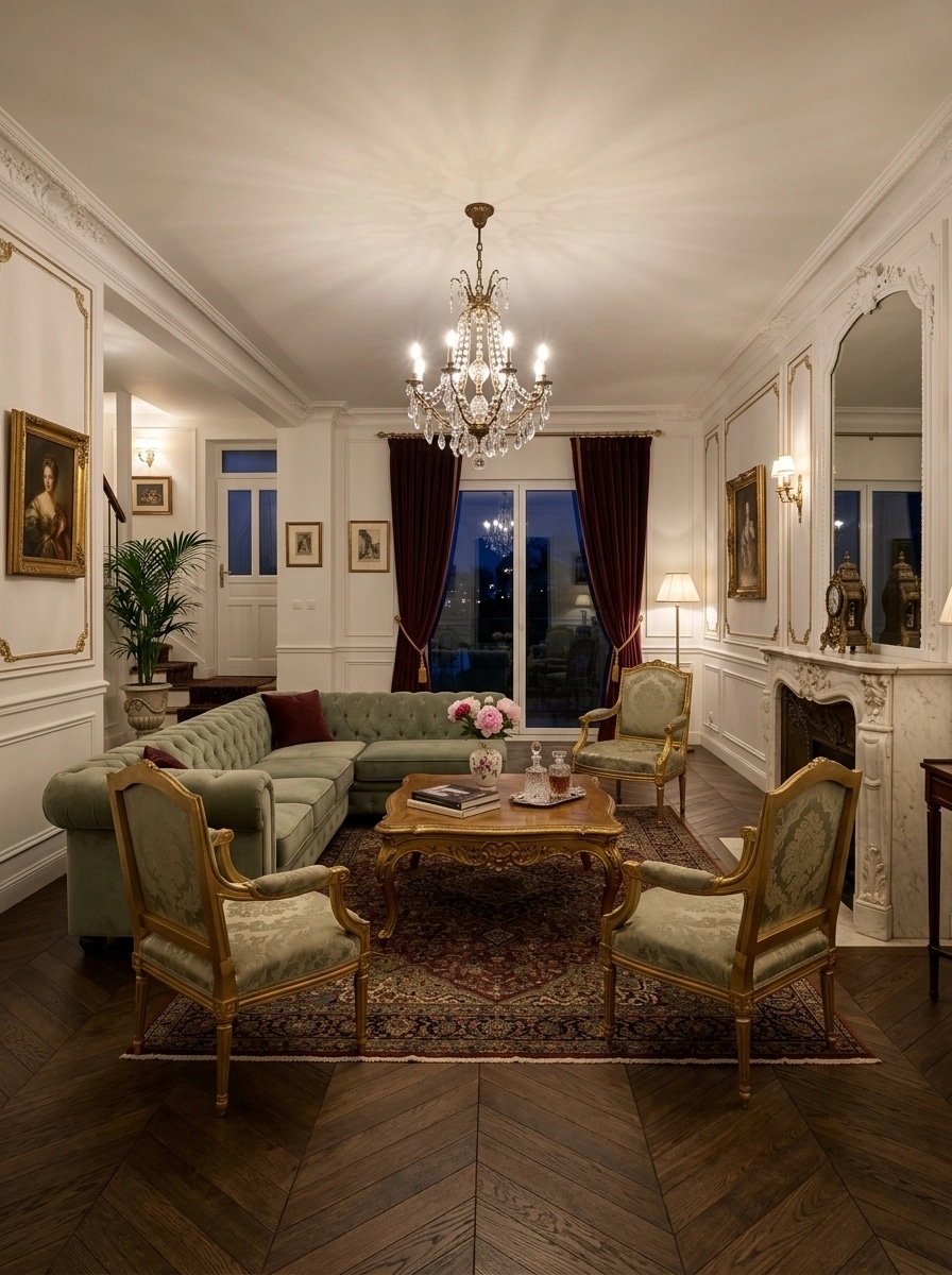 Interior design in French Parisian style — Living Room by GenRoom AI