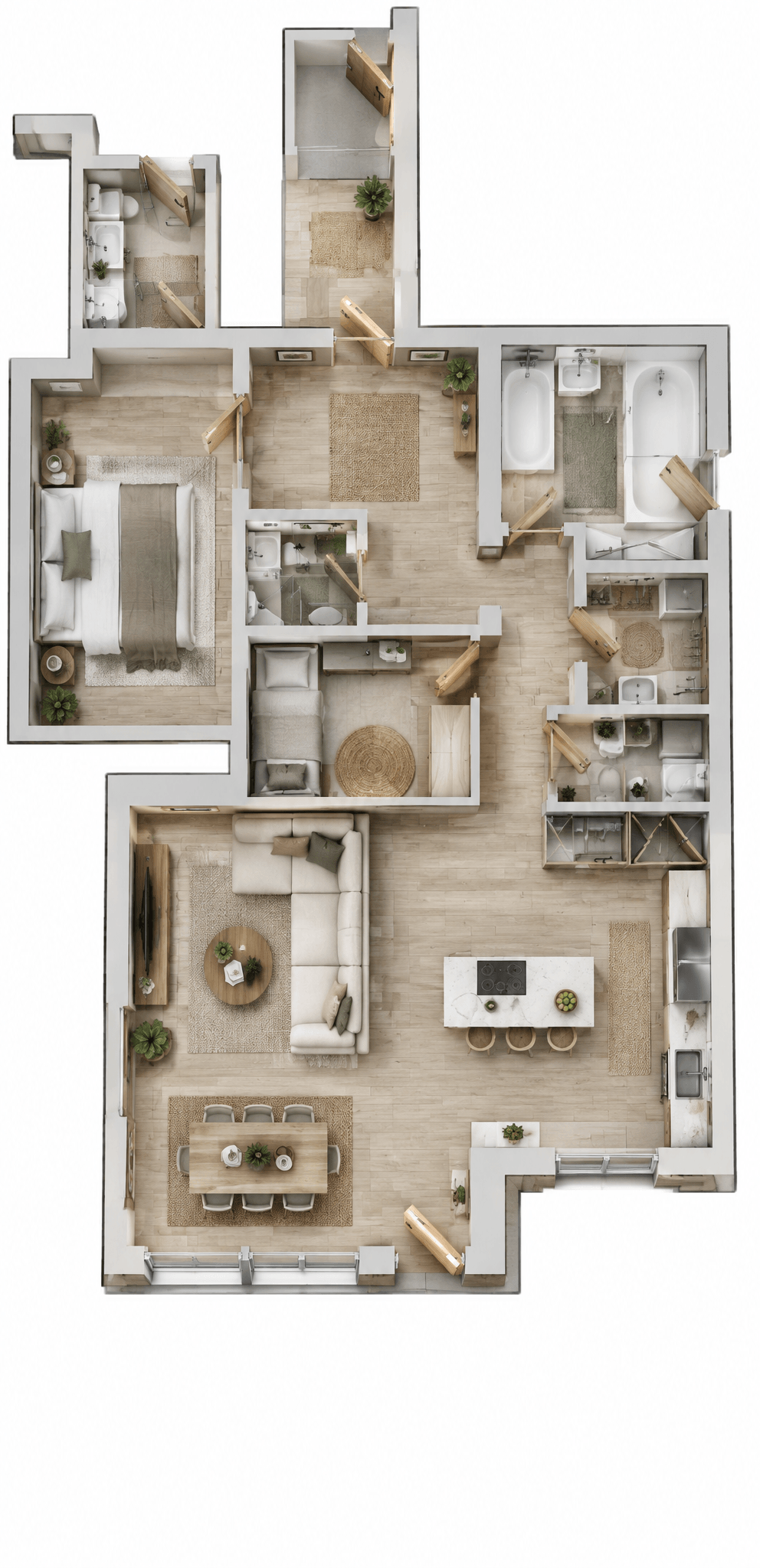 Interior design in Scandinavian style — Living Room by GenRoom AI