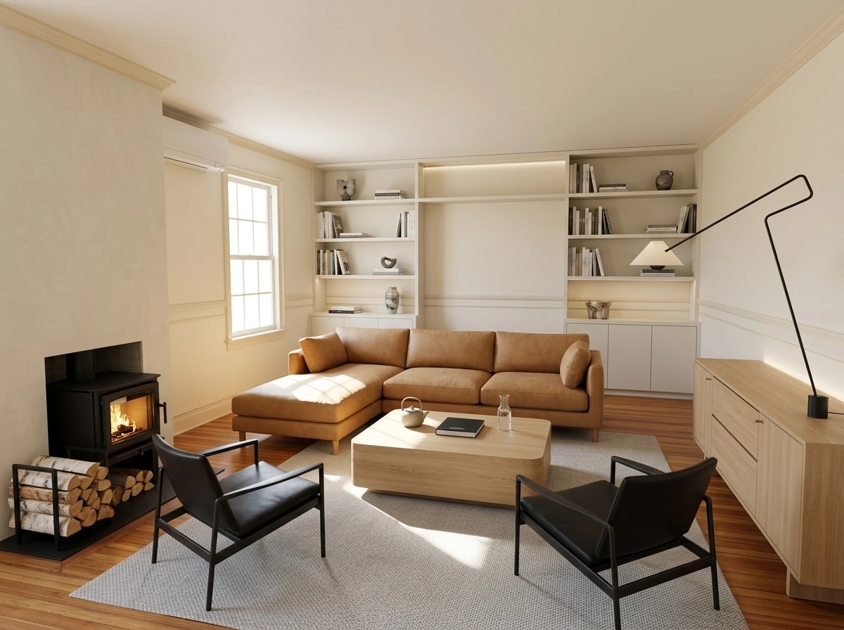 Interior design in Minimalism style — Living Room by GenRoom AI