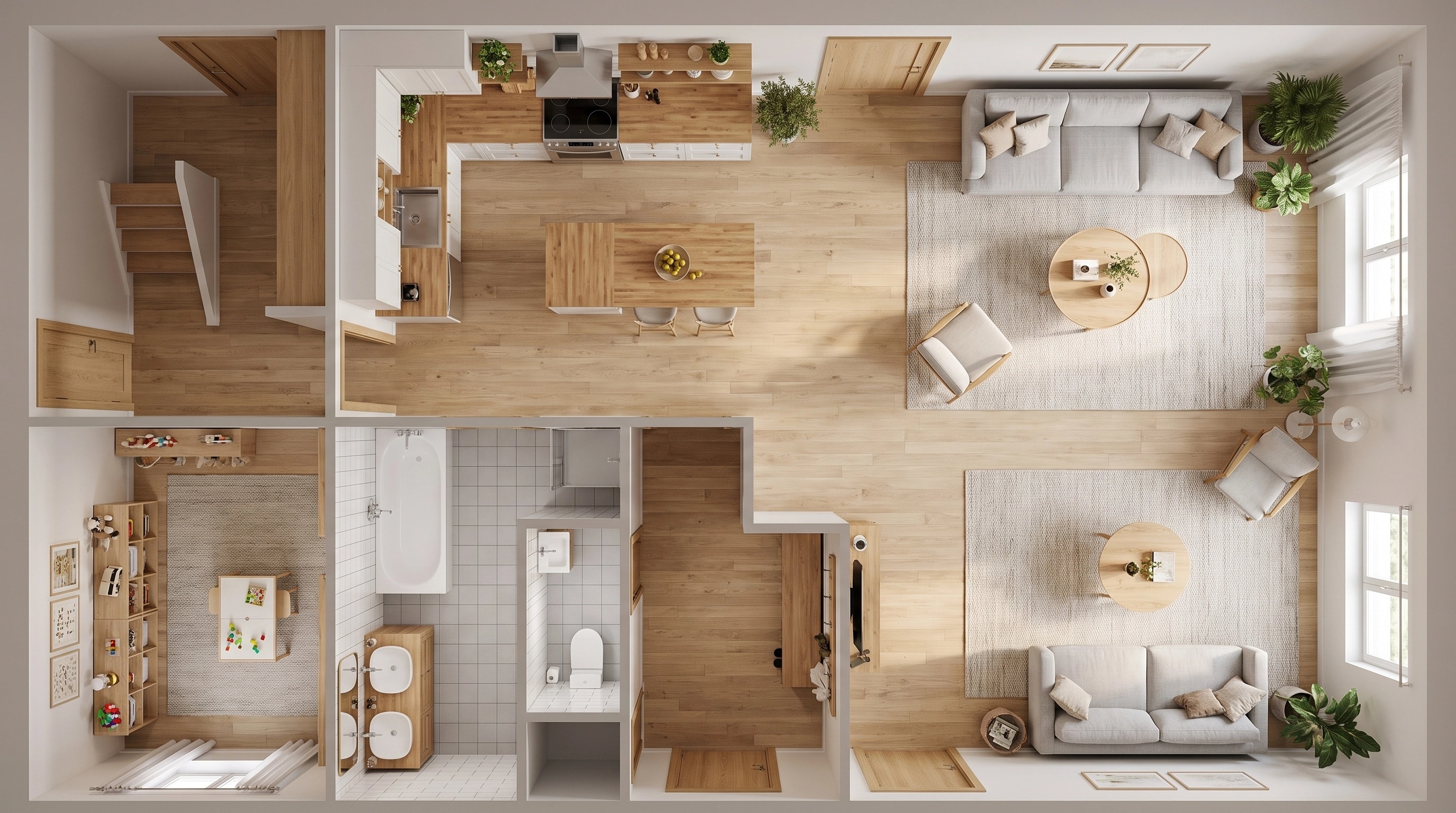 Scandinavian Living Room design — interior photo by GenRoom AI