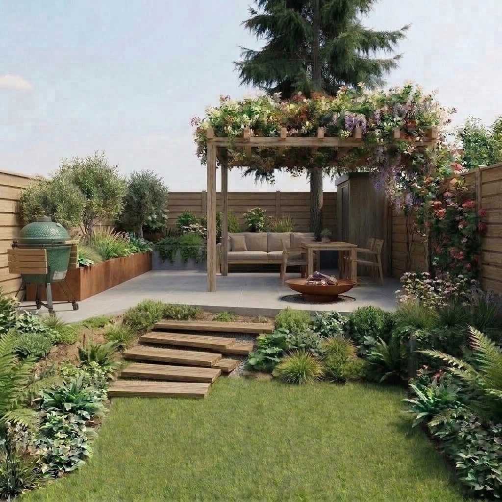 Landscape design in Eco Natural Garden style — Yard by GenRoom AI