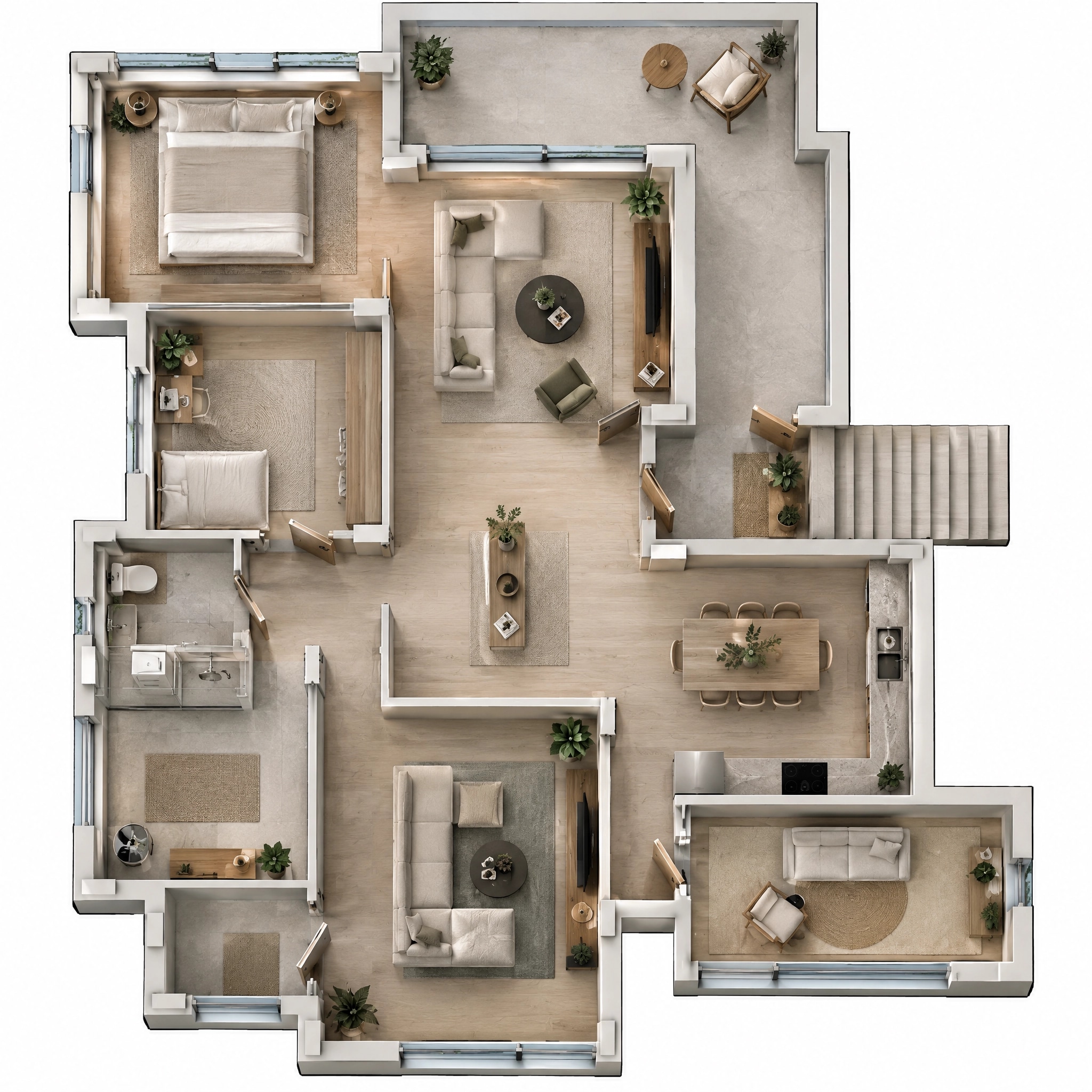 Minimalism Living Room design — interior photo by GenRoom AI