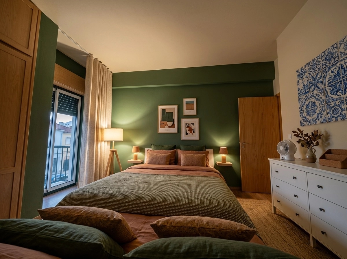 Interiördesign i stilen Portuguese Modern — Sovrum av GenRoom AI