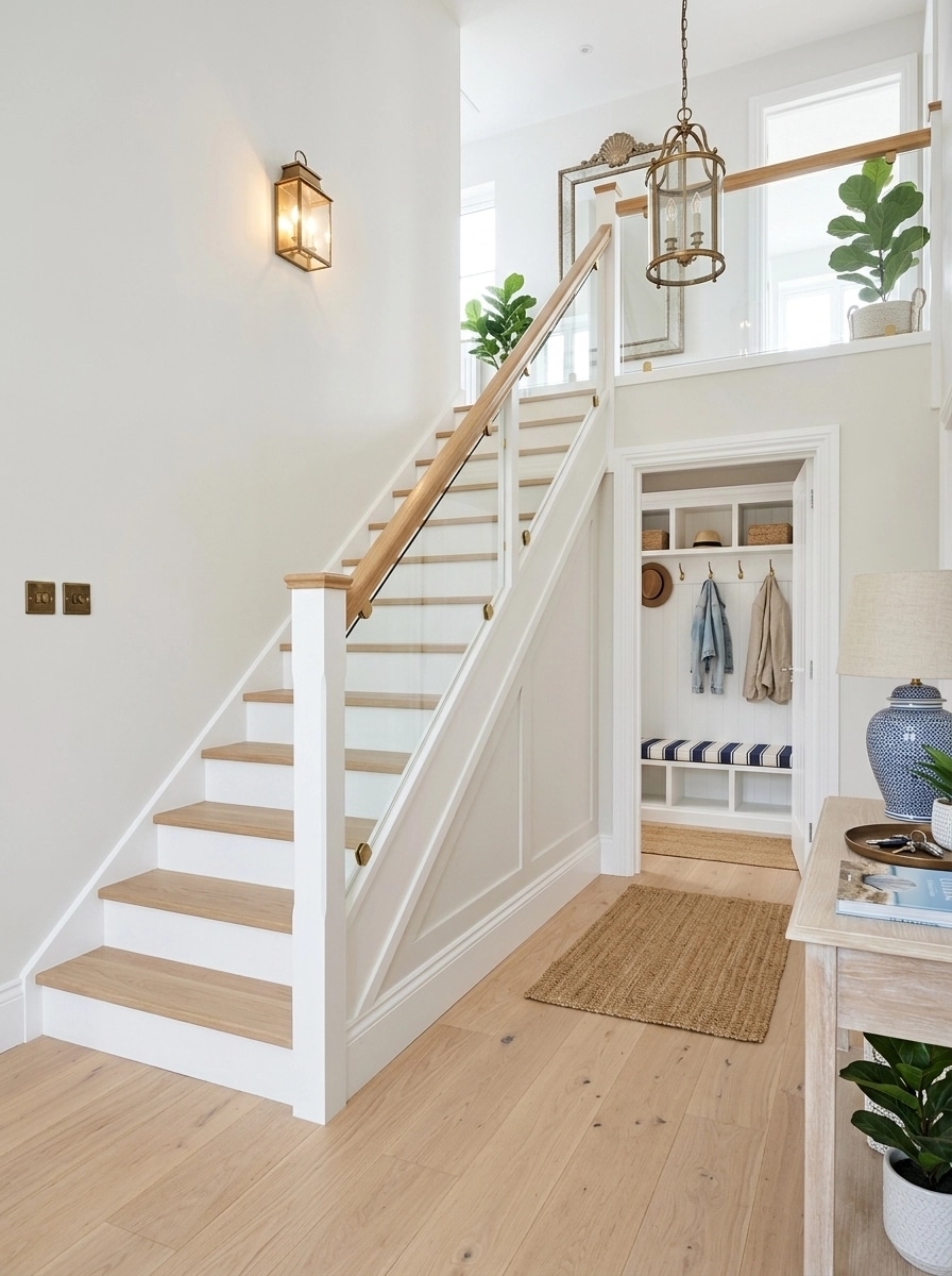 Coastal / Hamptons Hallway design — interior photo by GenRoom AI