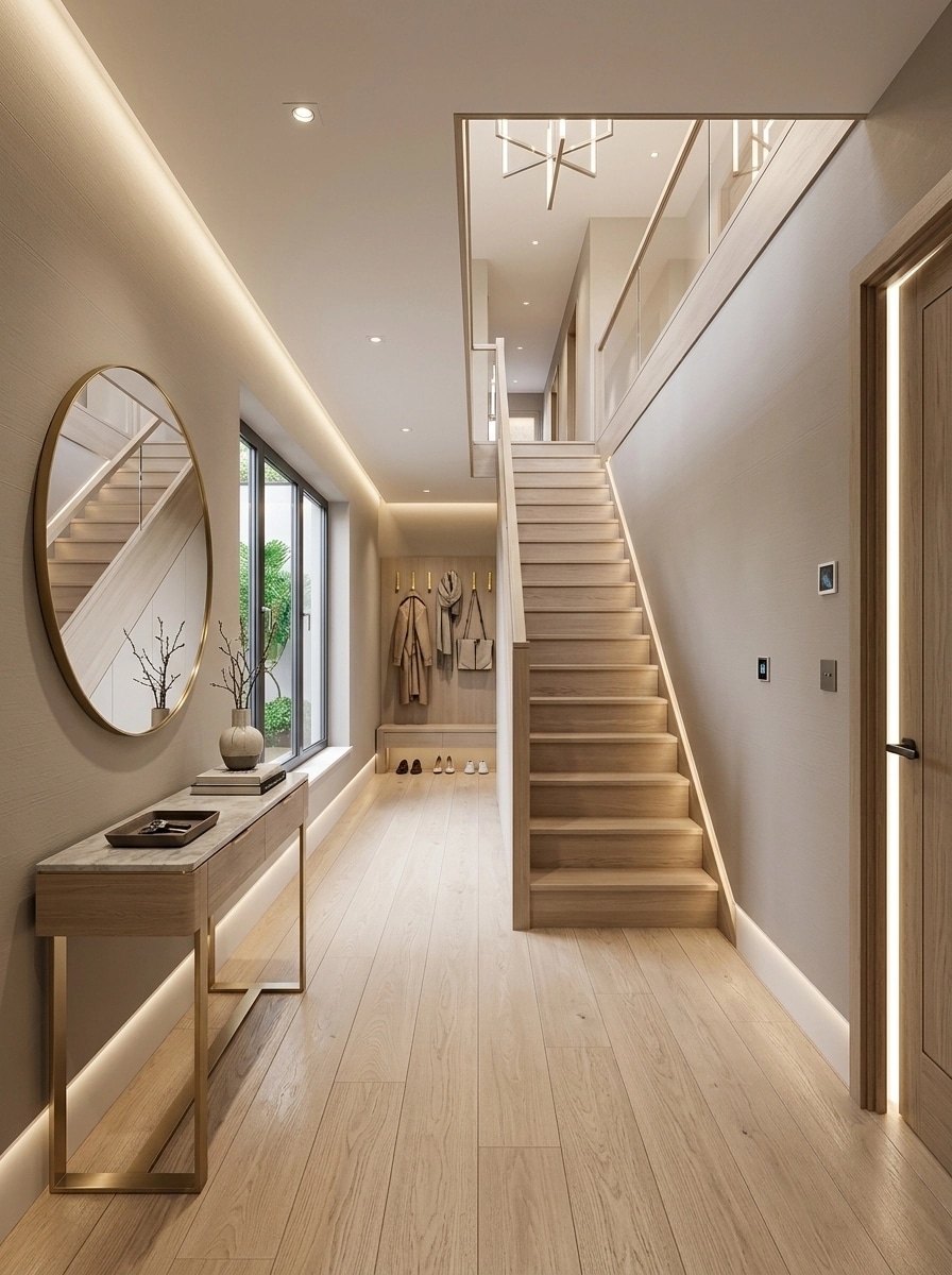 Hallway interior in Contemporary style — photo by GenRoom AI