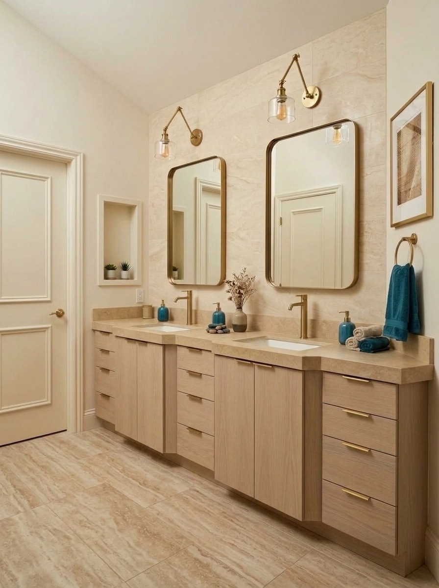 Modern Farmhouse Bathroom design — interior photo by GenRoom AI