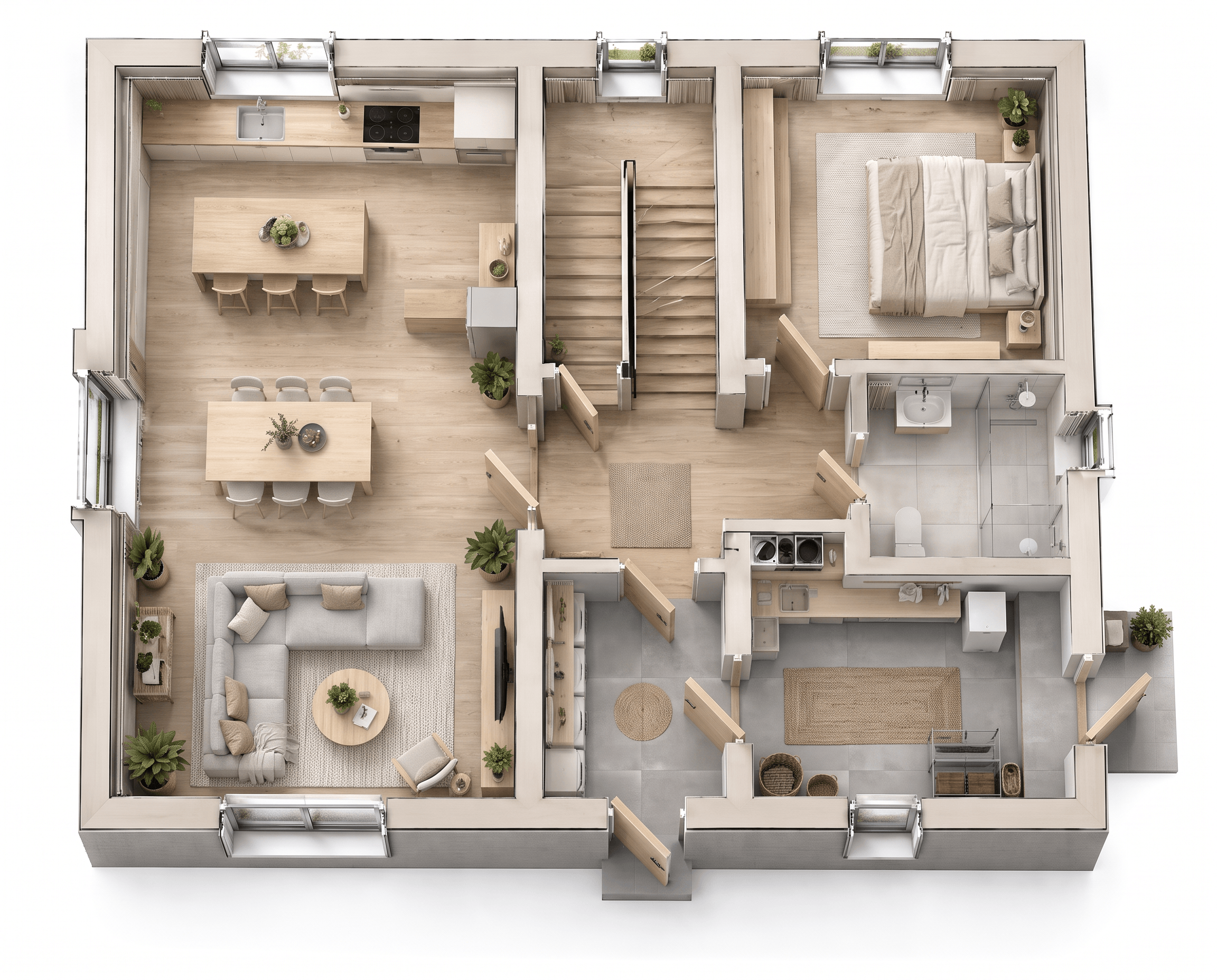 Contemporary Living Room design — interior photo by GenRoom AI