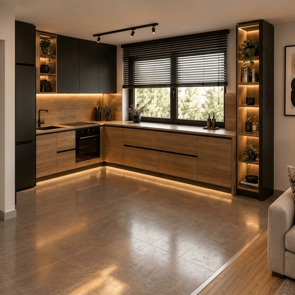 Kitchen interior in no_style style — photo by GenRoom AI