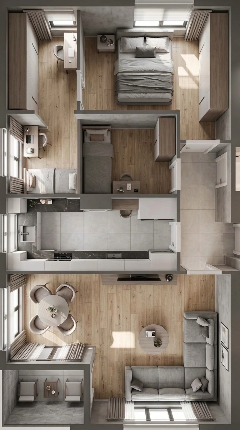 Interior design in Contemporary style — Living Room by GenRoom AI