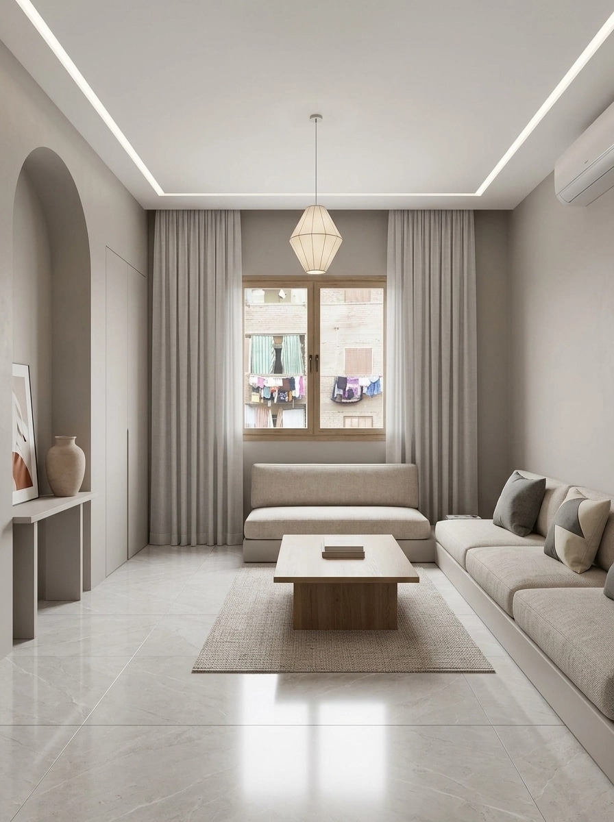 Interior design in Minimalism style — Living Room by GenRoom AI