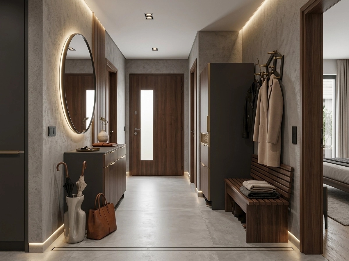 Hallway interior in Contemporary style — photo by GenRoom AI