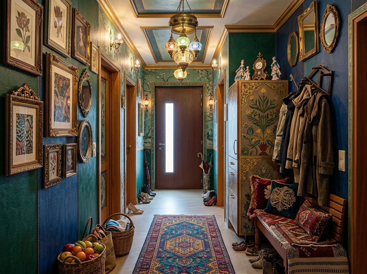 Hallway interior in Maximalist style — photo by GenRoom AI