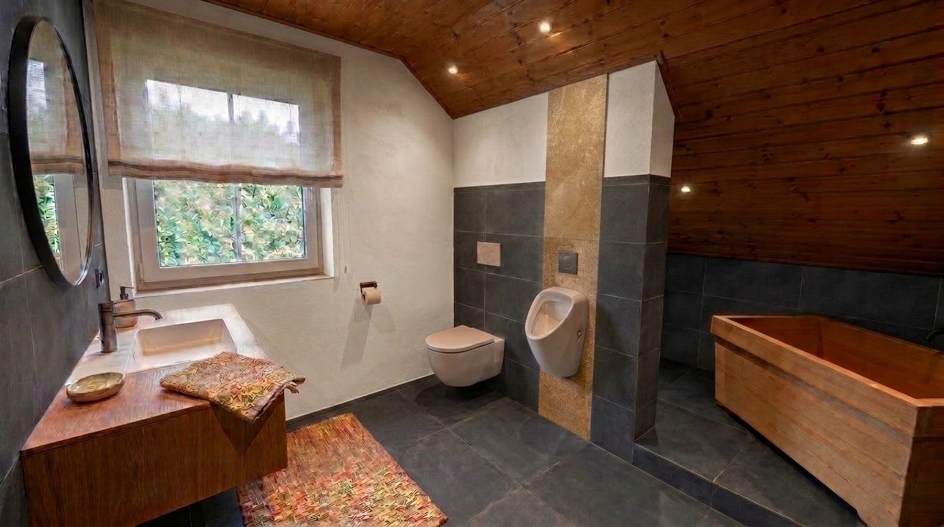 Japandi Bathroom design — interior photo by GenRoom AI