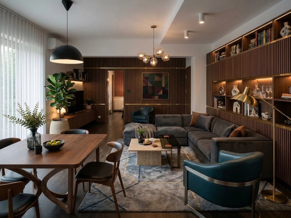 Interior design in Contemporary style — Living Room by GenRoom AI