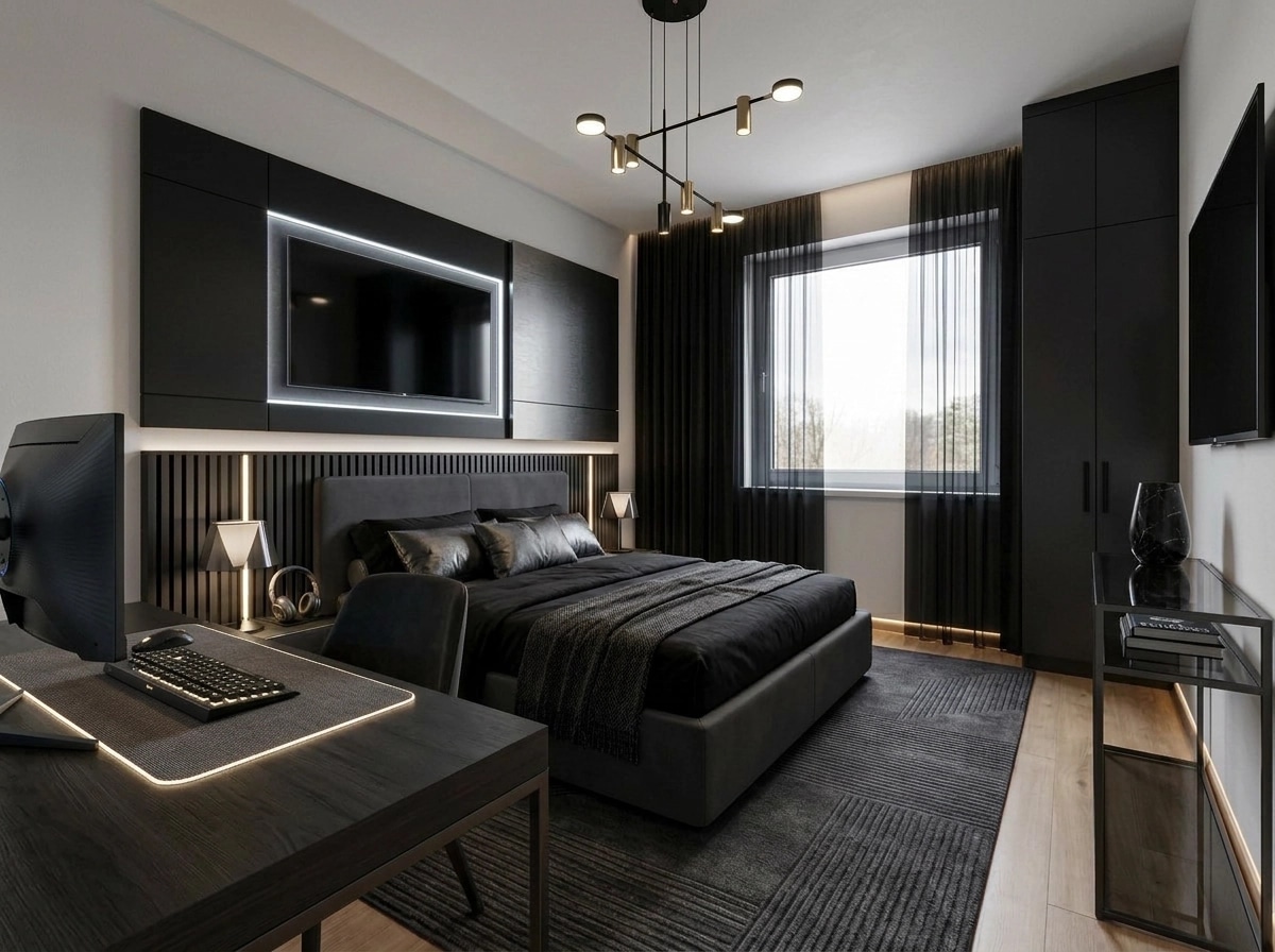 Interior design in Blacktec style — Bedroom by GenRoom AI