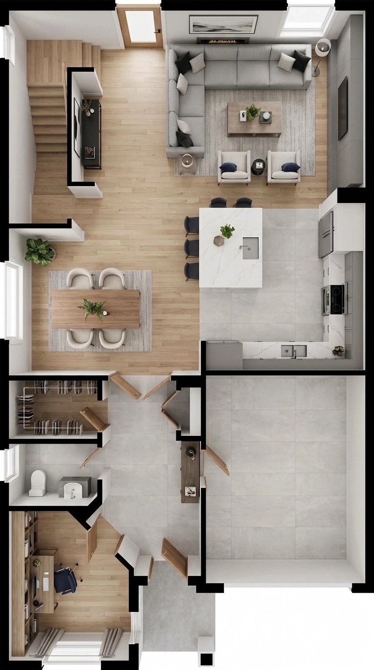 Interior design in Contemporary style — Living Room by GenRoom AI