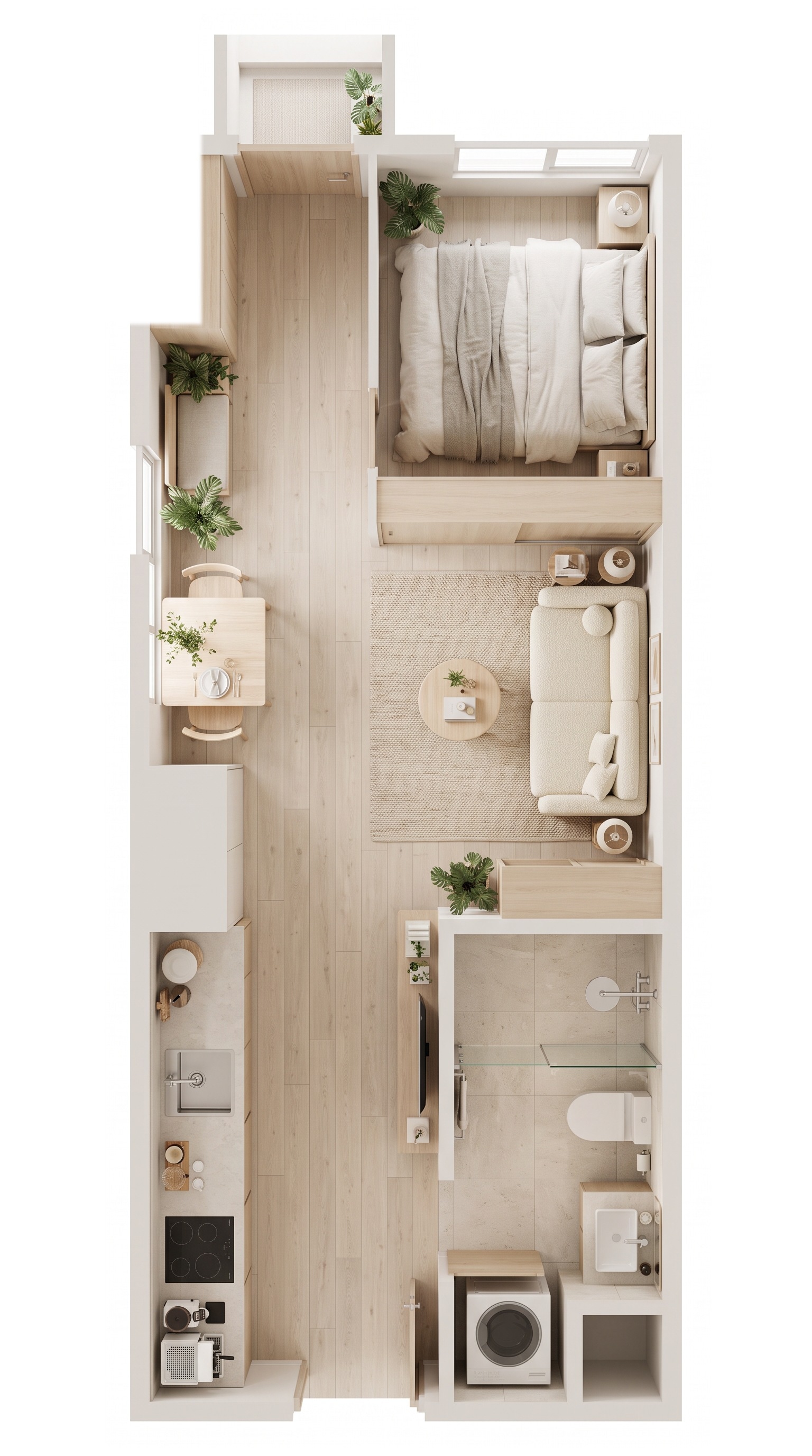 Interior design in Scandinavian style — Living Room by GenRoom AI