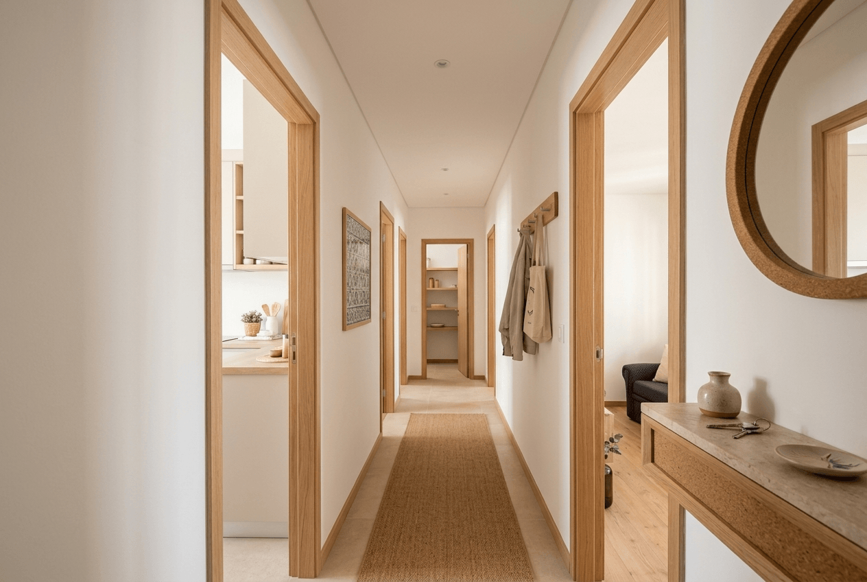 Interior design in Portuguese Modern style — Hallway by GenRoom AI