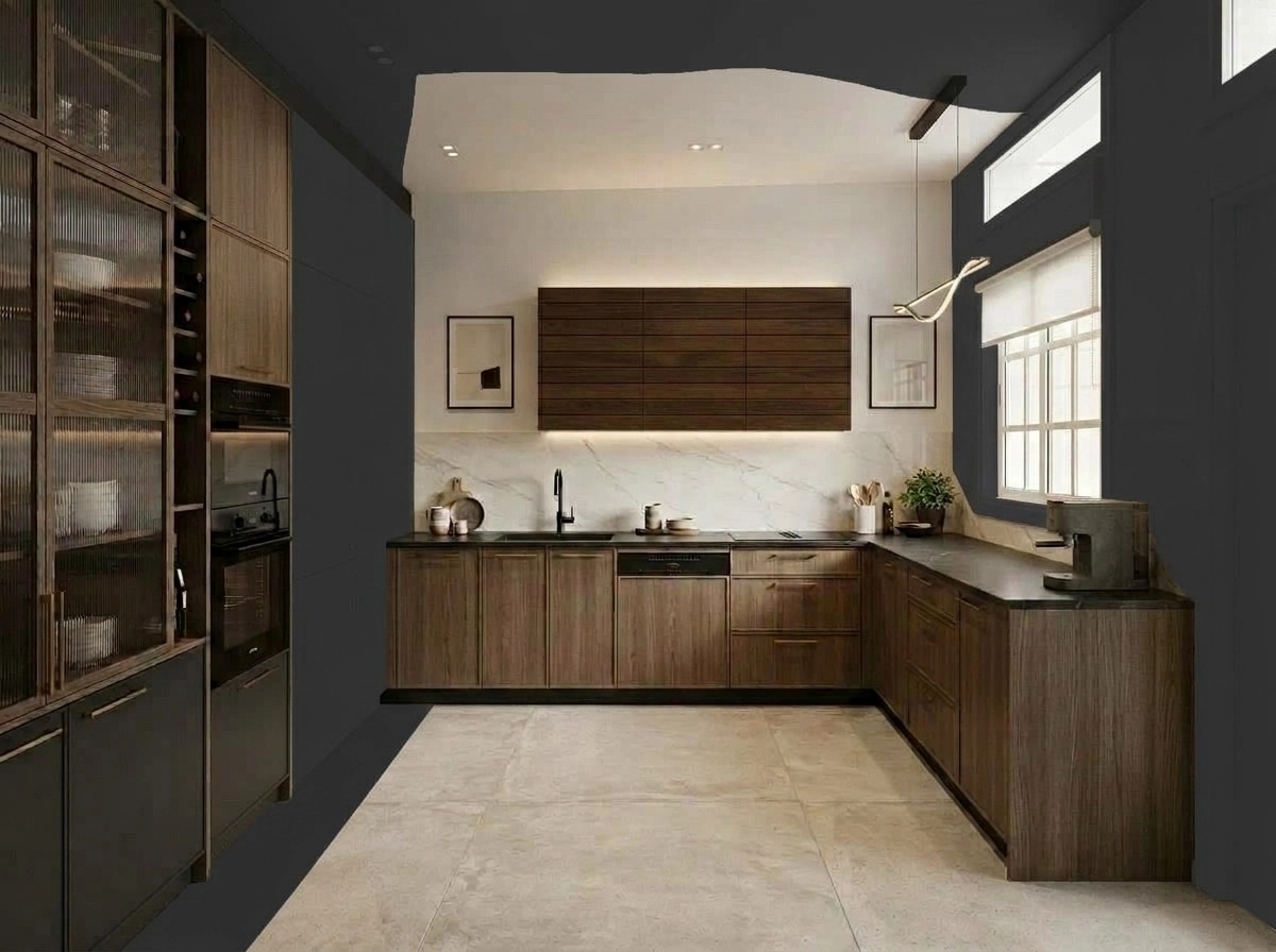 Kitchen interior in Contemporary style — photo by GenRoom AI