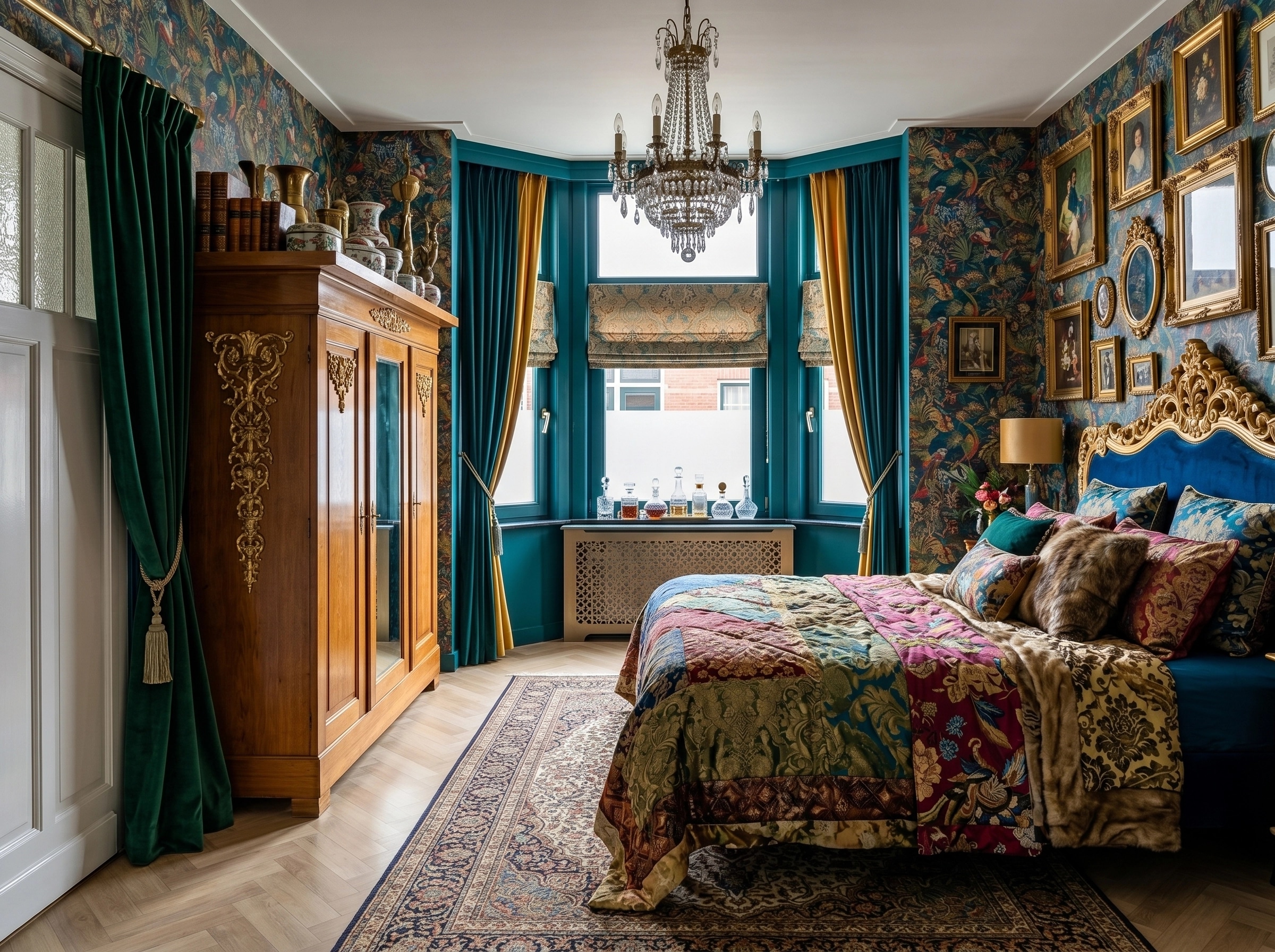 Maximalist Bedroom design — interior photo by GenRoom AI