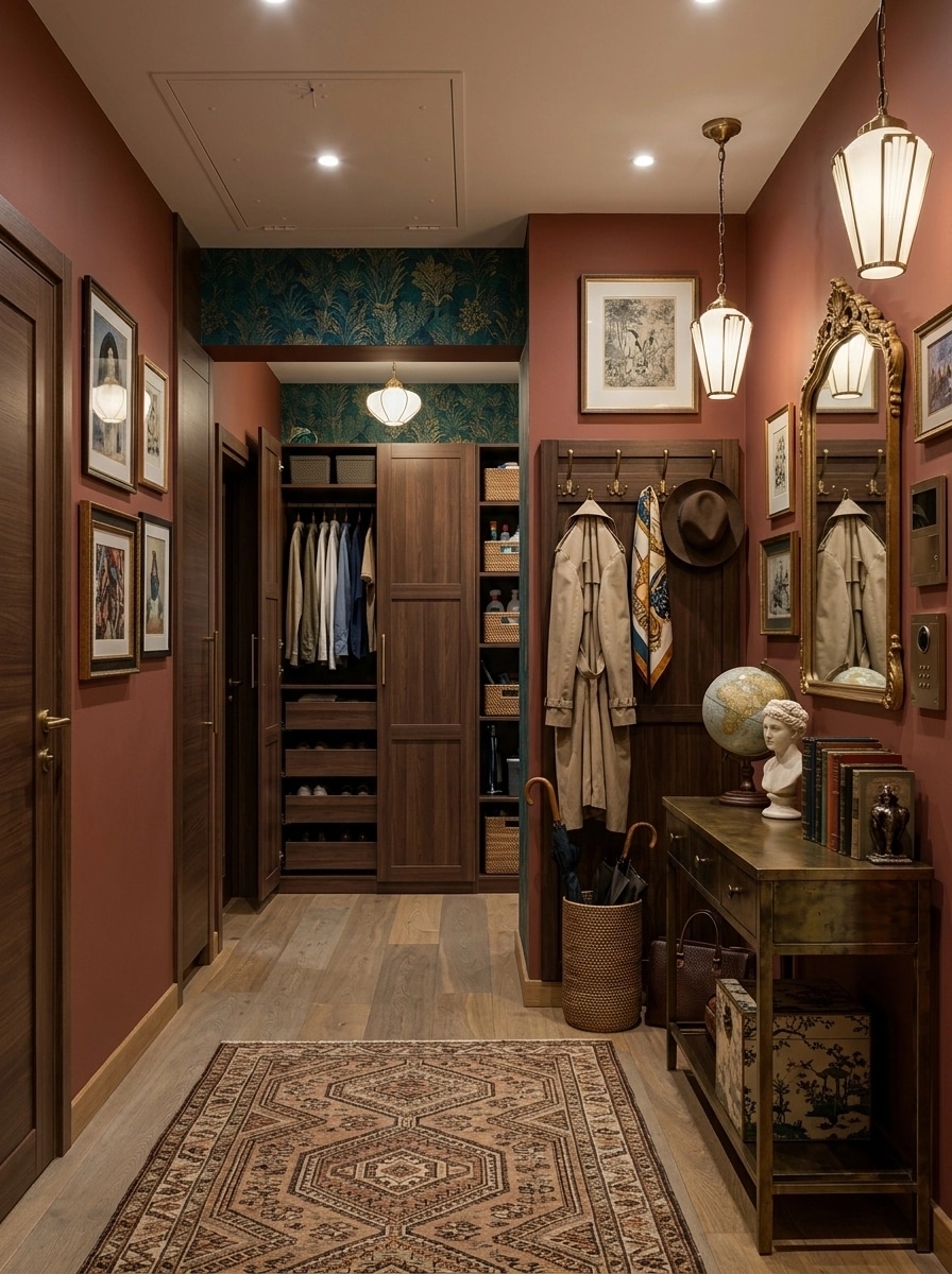 Hallway interior in Eclectic style — photo by GenRoom AI