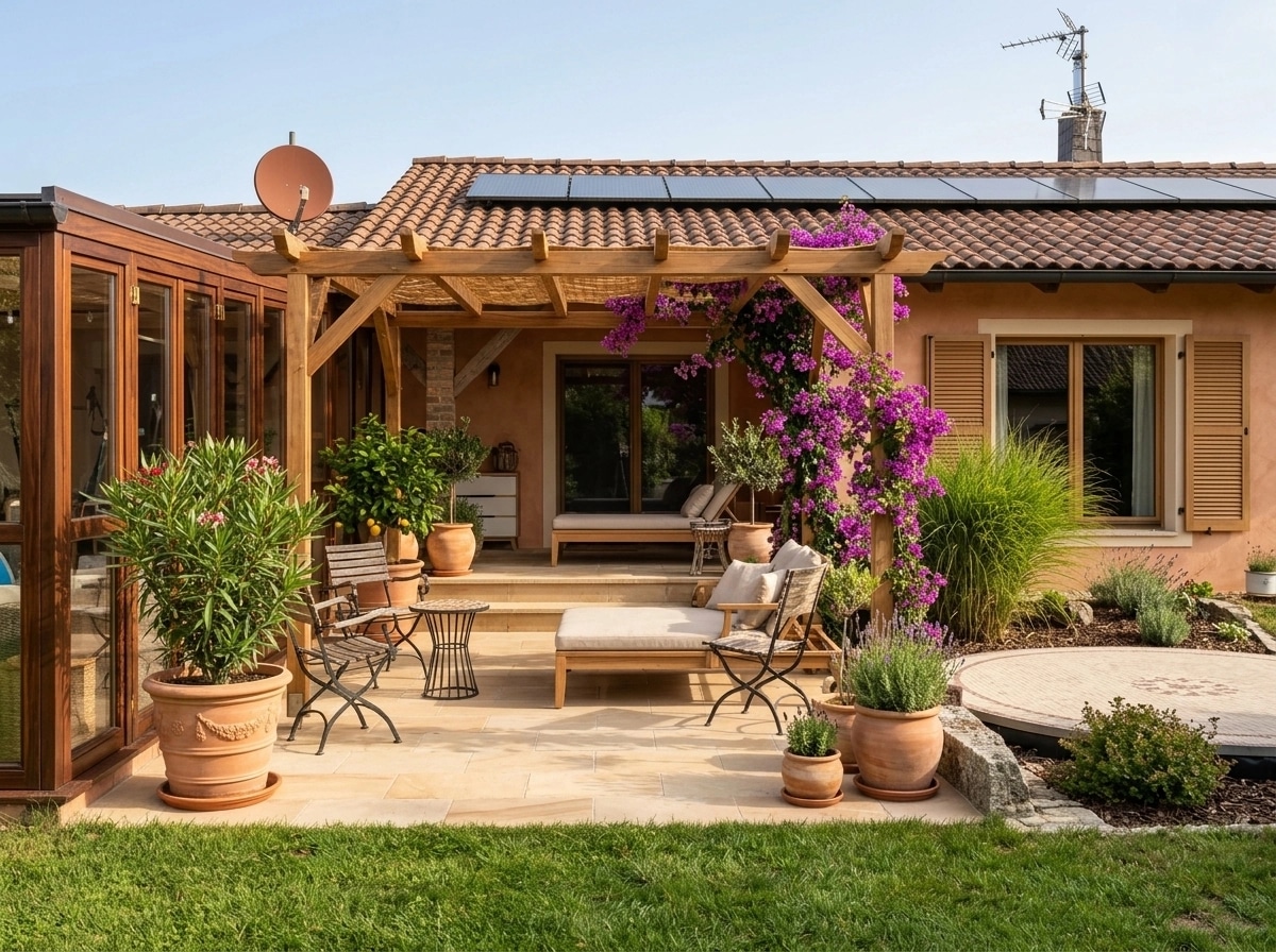 Facade design in Mediterranean Facade style — photo by GenRoom AI
