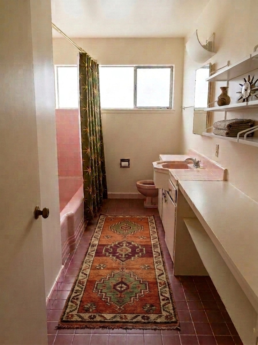 Interior design in Mid-Century Modern style — Bathroom by GenRoom AI