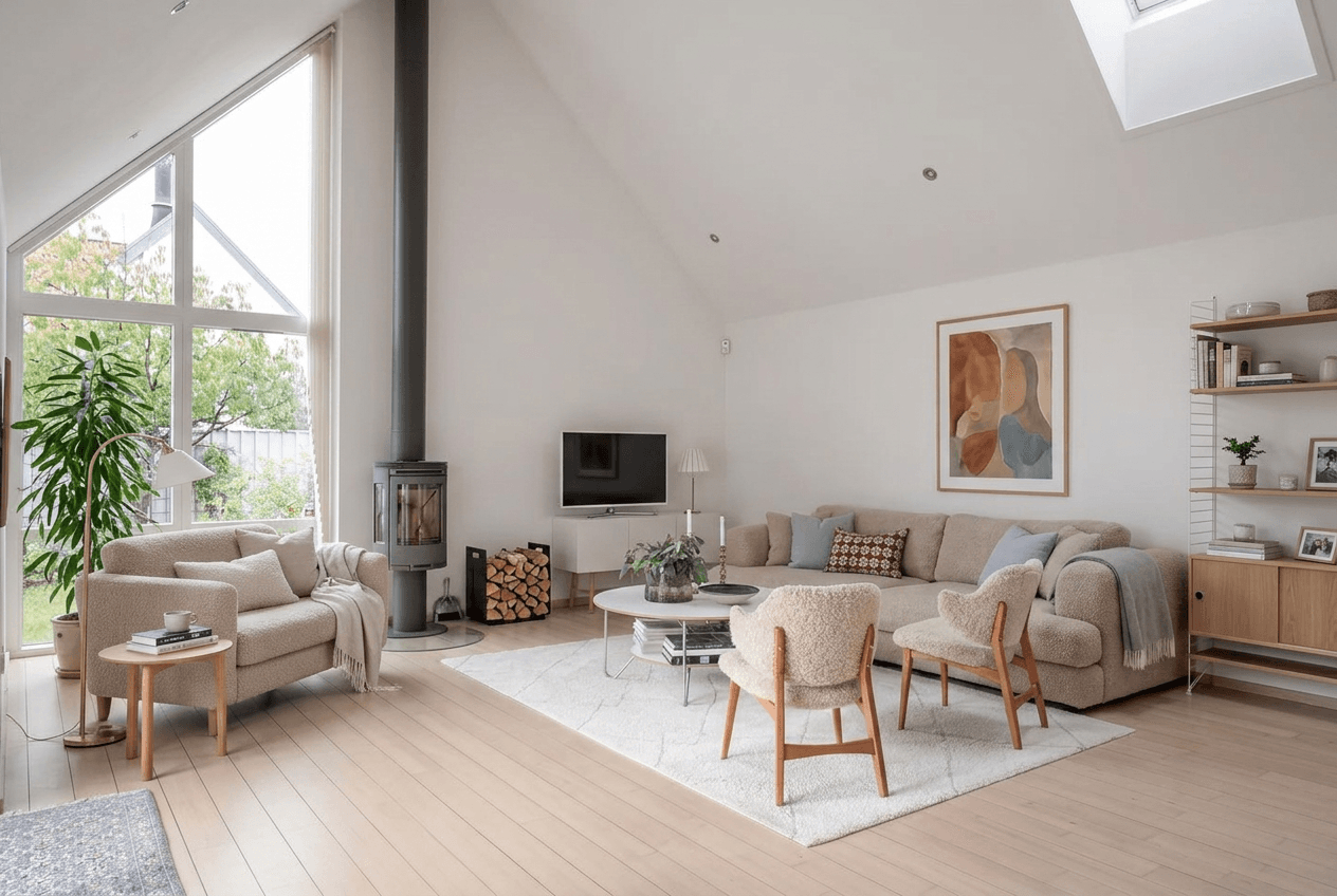 Interior design in Scandinavian style — Living Room by GenRoom AI