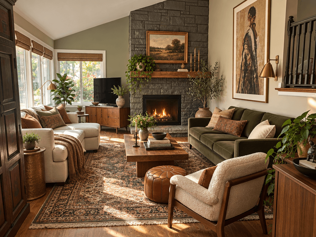 Diseño de interiores en estilo Eclectic — Salón por GenRoom AI