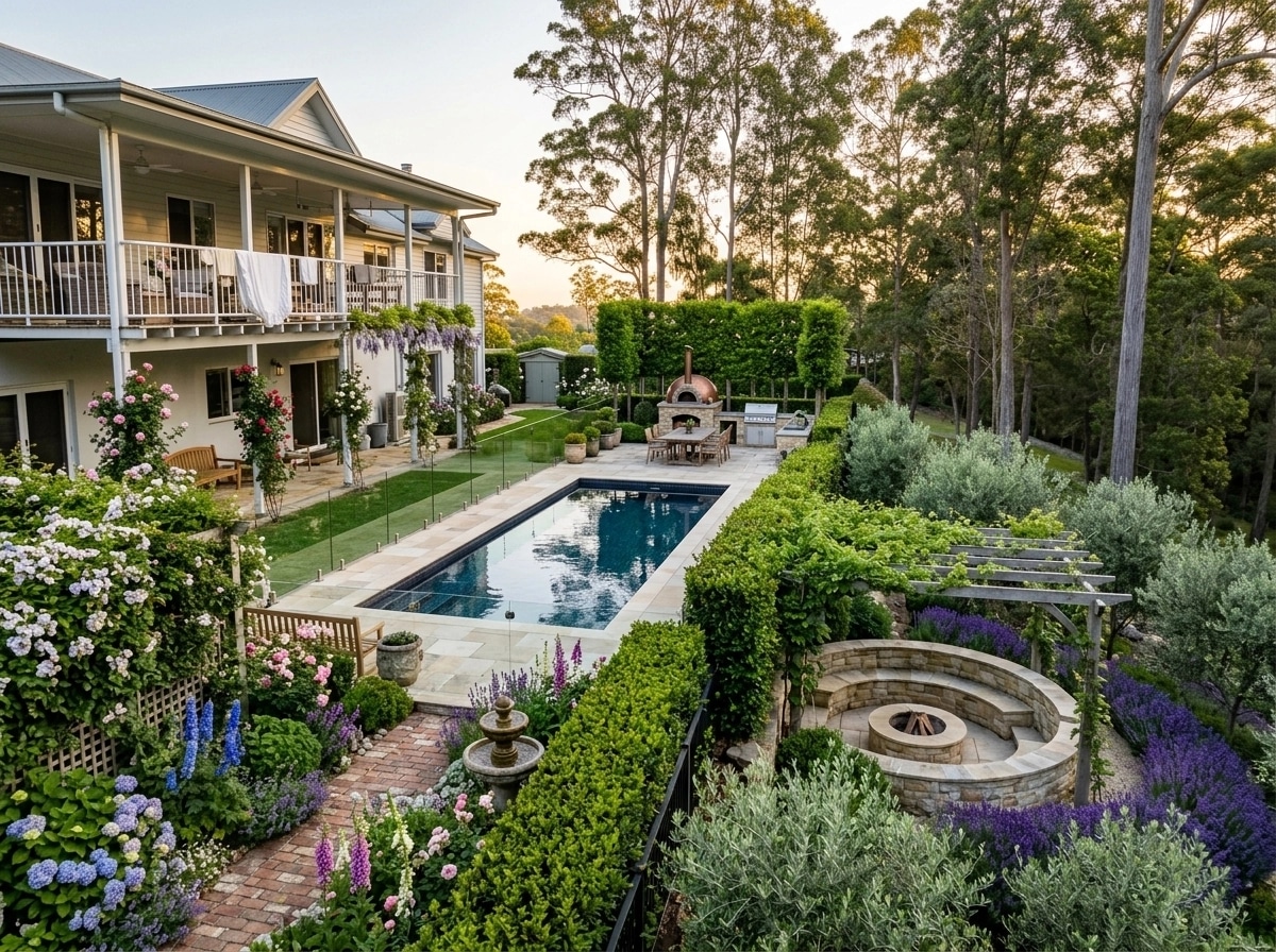 English Cottage Garden Yard design — yard photo by GenRoom AI